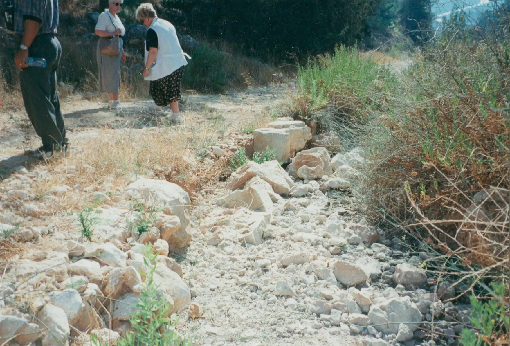 Close up of remains of the Emmaus Road.