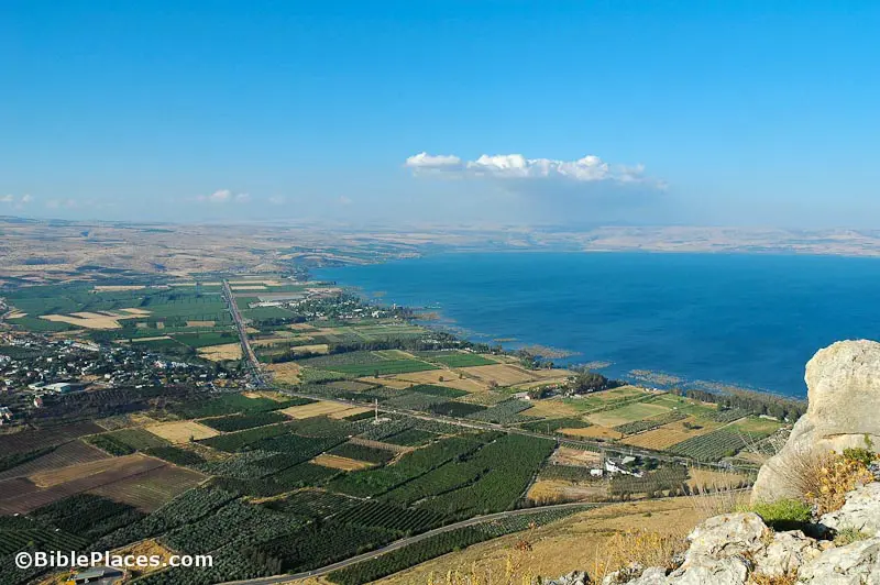 The Plain of Gennesaret from the southwest