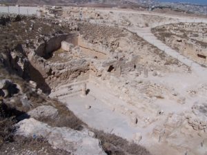 Remains of the first-century synagogue at the Herodium. Photographed by Joshua N. Tilton.