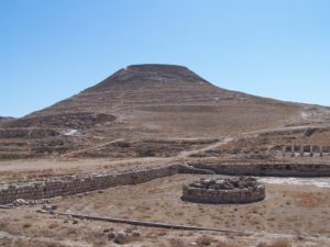 Pool complex at the base of the Herodium. Photographed by Joshua N. Tilton.