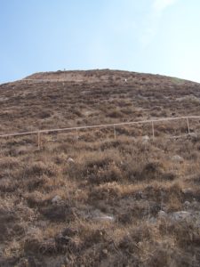 View up the slope of the Herodium fortress. Photo courtesy of Joshua N. Tilton.