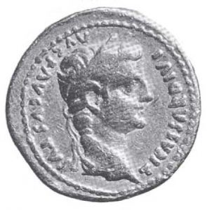 Gold denarius bearing the portrait of Tiberius, who was Roman emperor when Jesus said, "Give to Caesar what is Caesar's and to God what is God's." The Latin inscription reads: "TI CAESAR DIVI AVG[usti] F[ilius] AVGVSTVS" (Tiberius Caesar, son of the deified Augustus, Augustus). (Courtesy of the Israel Museum, Jerusalem)