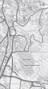 Map of the southeastern part of Jerusalem showing where the Caiaphas tomb was found. (Copyright © 1987 by the Survey of Israel)