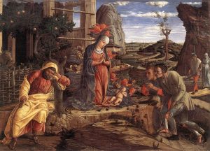 Andrea Mantegna, "The Adoration of the Shepherds" (c. 1450).