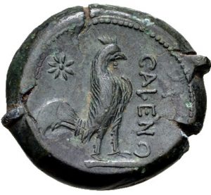 Coin from Campania (Italy) depicting a rooster (ca. 265-240 B.C.E.). Image courtesy of the <a href="https://www.cngcoins.com/Coin.aspx?CoinID=259110" target="_blank" rel="noopener noreferrer">Classical Numismatic Group</a>.