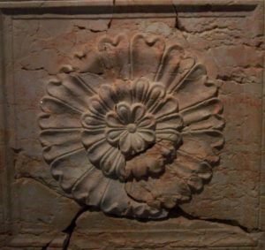 Flower design adorning the likely sarcophagus of Herod the Great. Photographed at the Israel Museum in Jerusalem by Joshua N. Tilton.