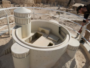 Model of the Herodium fortress. Photographed by Gary Asperschlager.
